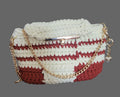 Burnt Orange and Cream Crochet Handbag – Medium