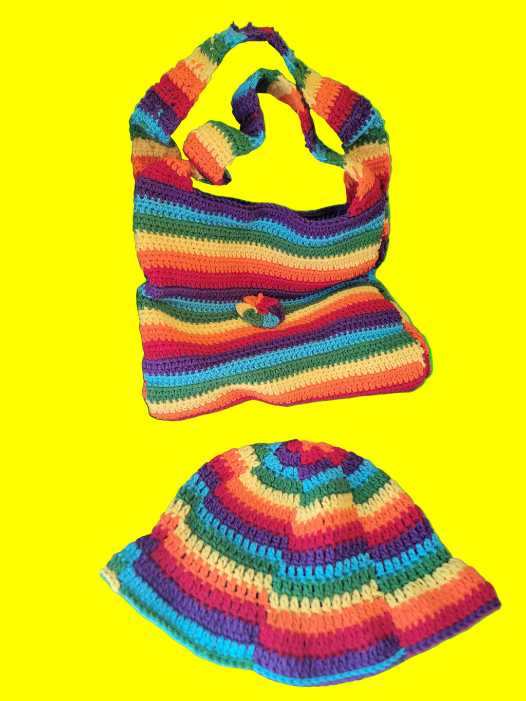 Rainbow Bucket Hat - (looks great with Rainbow Tote Bag)