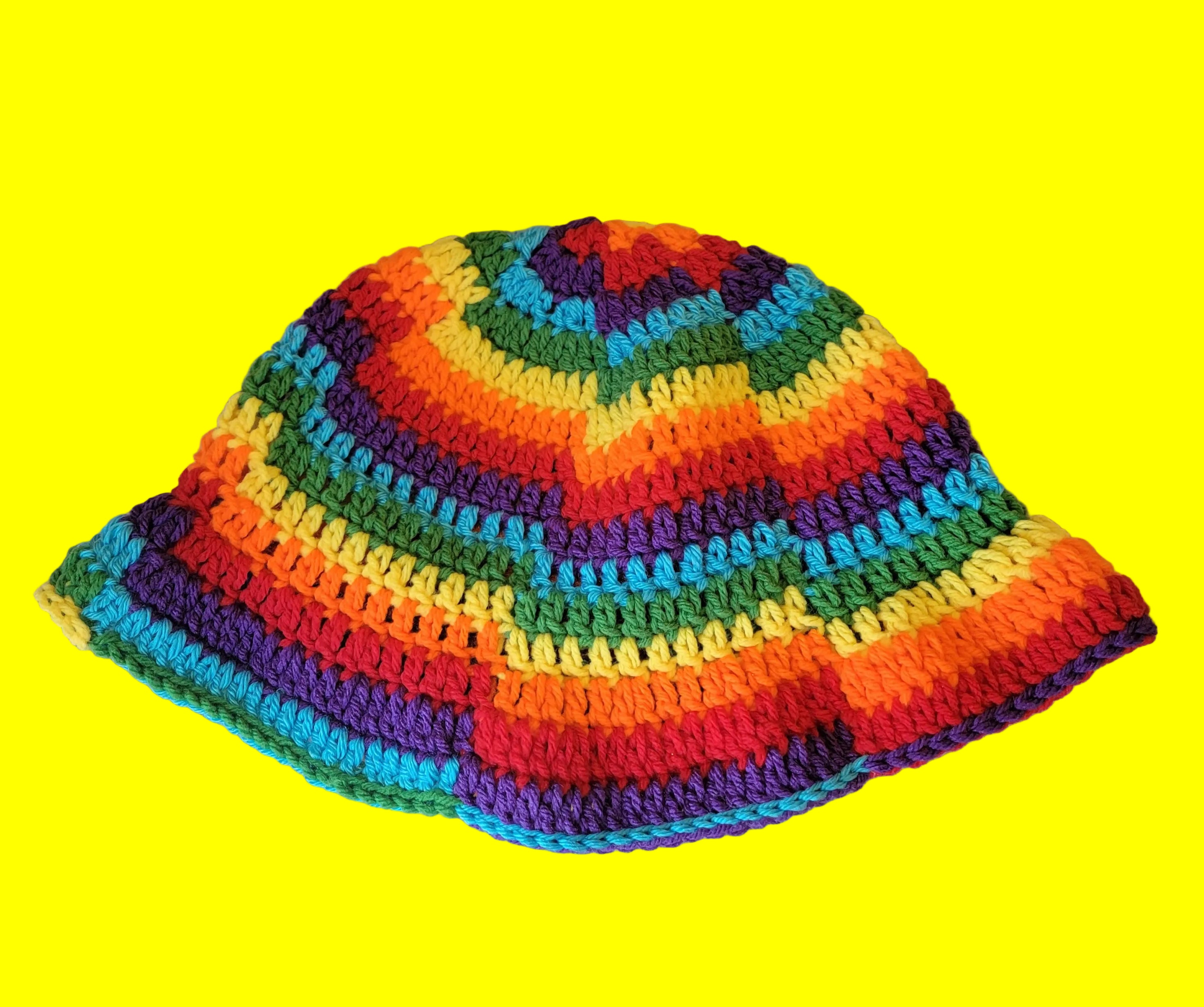 Rainbow Bucket Hat - (looks great with Rainbow Tote Bag)