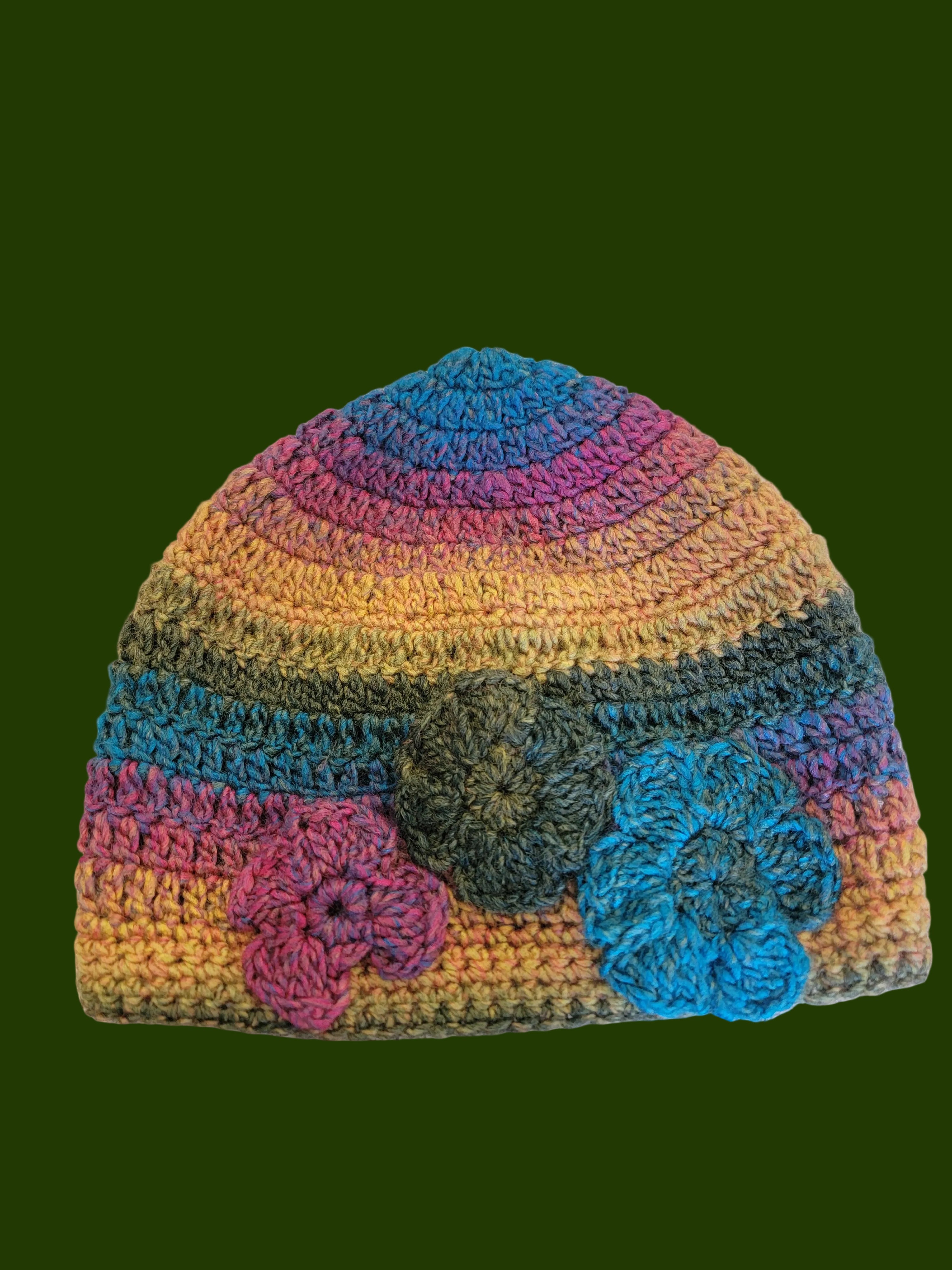 Summer Multi-Color Fall-Inspired Crochet Hat