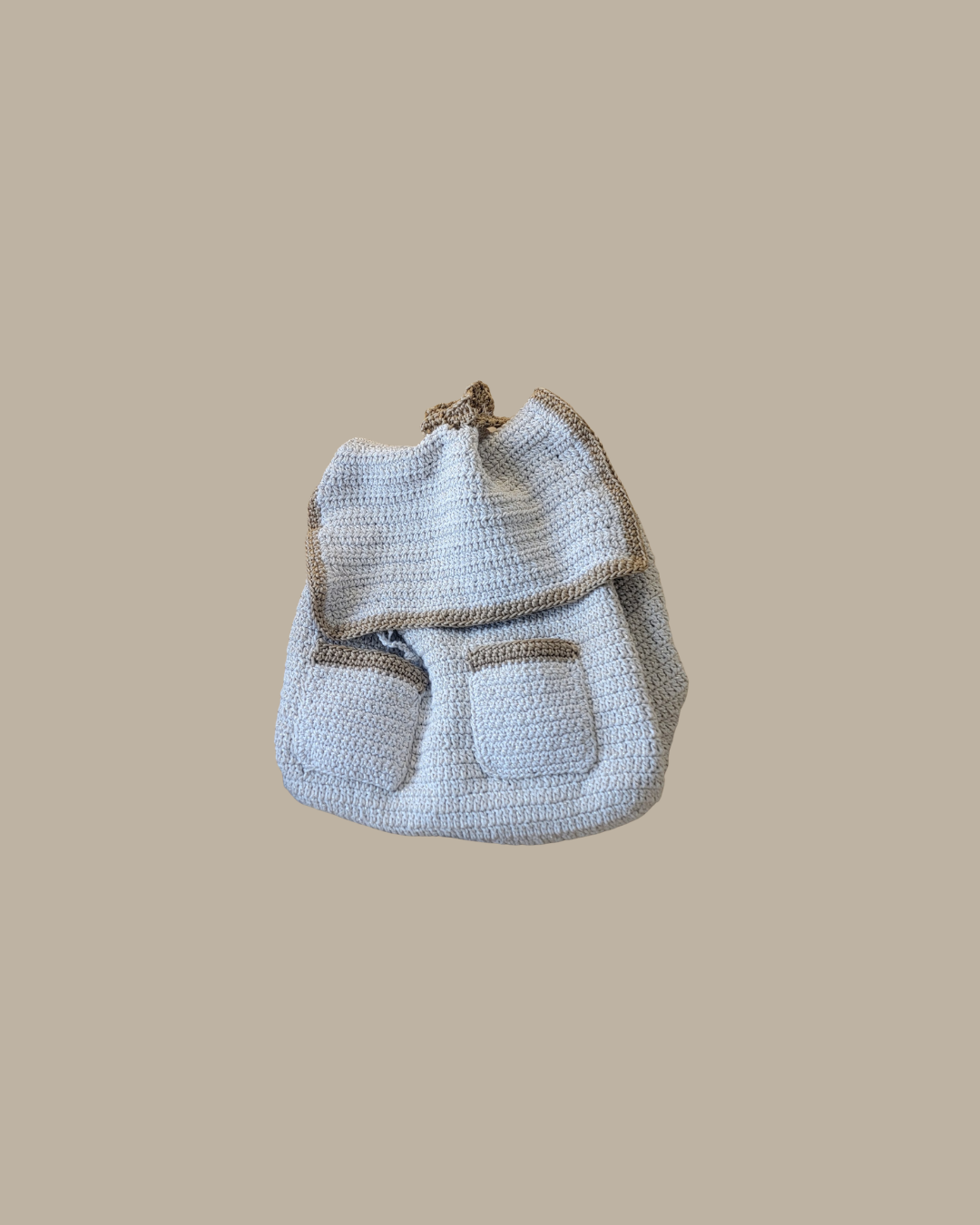 Crochet Drawstring Backpack