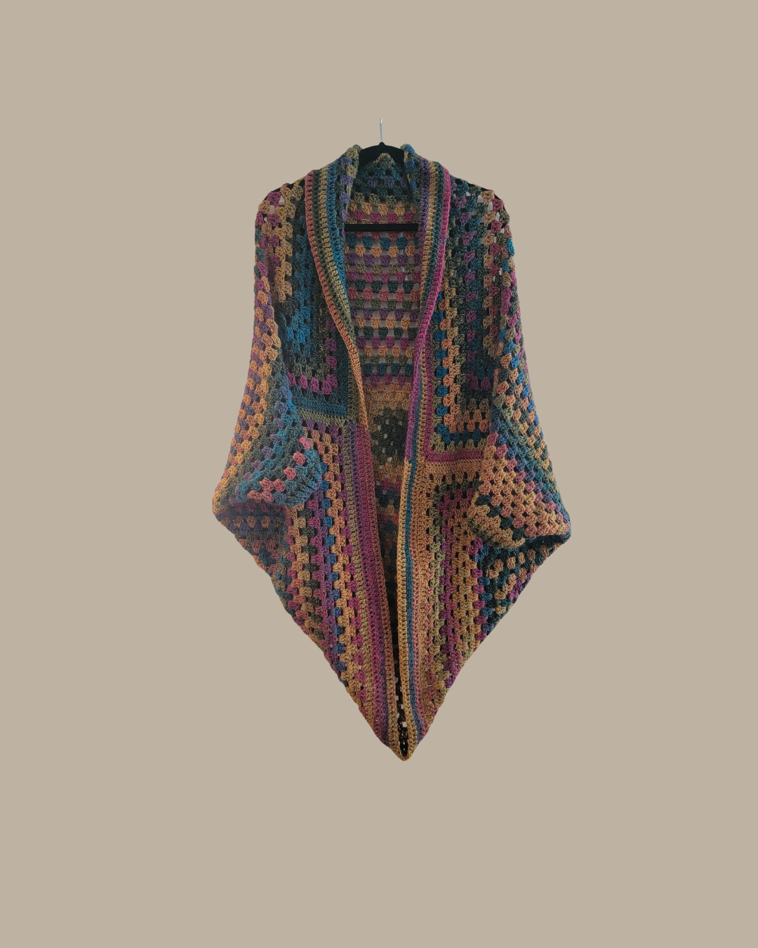 Granny Square Crochet Wrap Cardigan